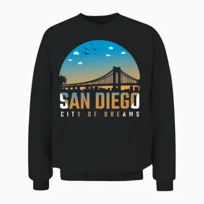 San Diego City of Dreams Unisex Sweatshirt - Black