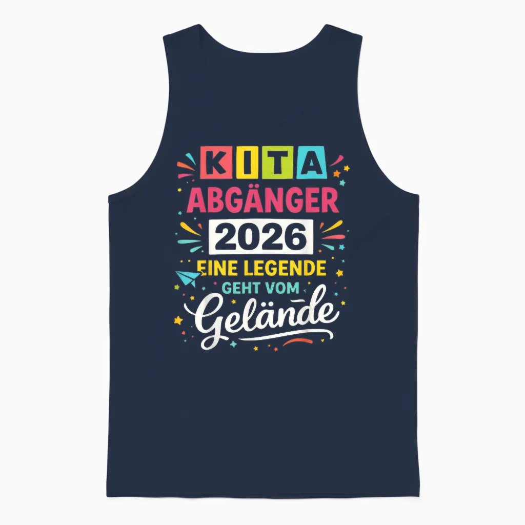 Kita Abgänger 2026 Schulkind 2026 Junge Einschulung Mädchen Unisex Tank Top in Navy