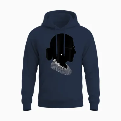 Rbg Ruth Bader Ginsburg Be Independent Feminist Unisex Hoodie - Navy