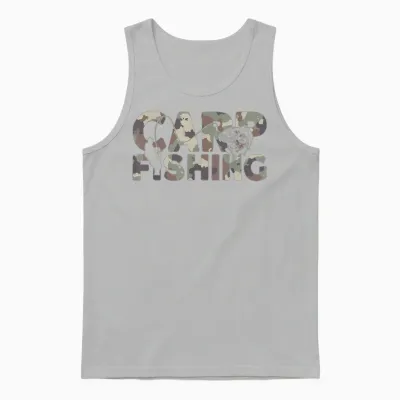 Carp Fishing - Camouflage T-Shirt, Black, S Unisex Tank Top - Ash