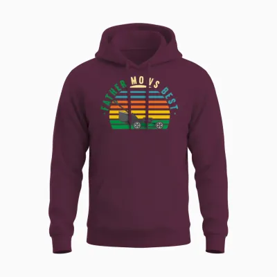 Lawn Mowing Father Mows Best Unisex Hoodie - Maroon
