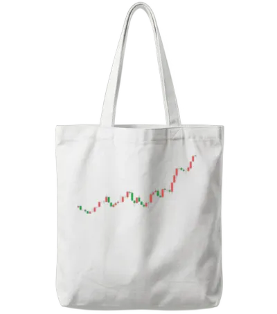 Candlestick Charts Tote Bags - White