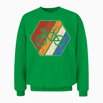 Cycling Retro Unisex Sweatshirt - Irish Green