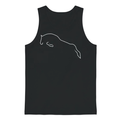 Horse Jumping Unisex Tank Top - Black
