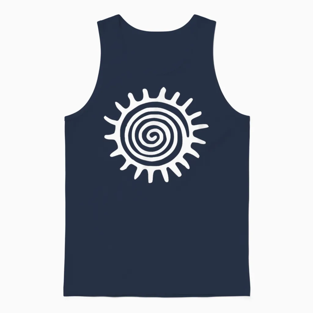 Heal Shirt – T-Shirt Symbole De Guérison Chamanique Unisex Tank Top in Navy