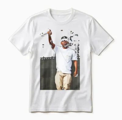 Le Rappeur Kendrick Lamar Live T in the Park Par Andy Willsher Unisex T-Shirt - White