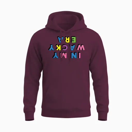 Wacky Costume Mismatch Day Outfit Unisex Hoodie in Maroon
