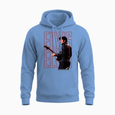 Elvis Presley Official 68 Comeback Special Unisex Hoodie - Carolina Blue