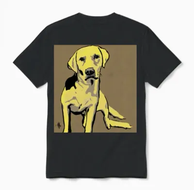 Yellow Labrador Retreiver Unisex T-Shirt - Black