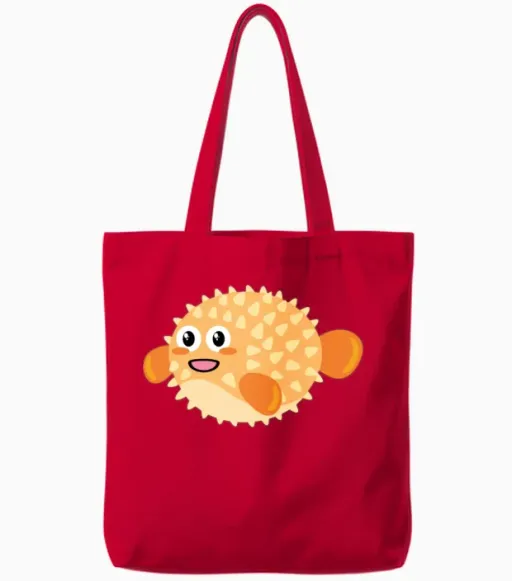 Funny Fish Tote Bags - Red
