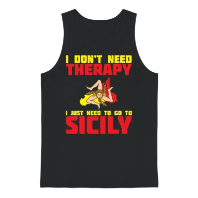 Sicily Flag Sicilia Unisex Tank Top - Black