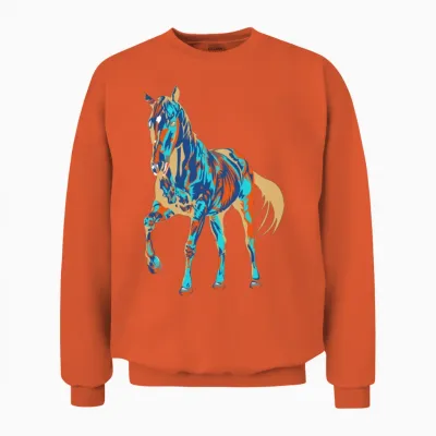 Horse Unisex Sweatshirt - Orange
