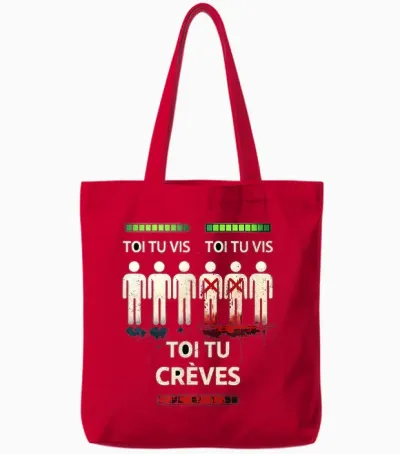 Dewey Toi Tu Vis Toi Tu Vis Toi Tu Creve Malcolm Tote Bags - Red