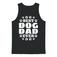 Pet Dog Owner Cute Dog Lover Dog Dad - Best Dog Da Unisex Tank Top - Black – 1