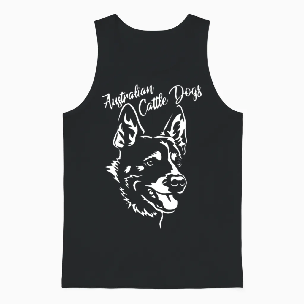 Australian Cattle Dog - Lovers Unisex Tank Top in Black