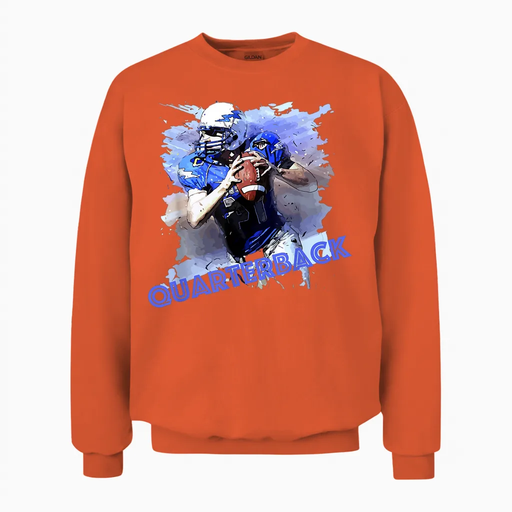 Quarterback American Football - Usa Sports T-Shirt Fans Design Unisex Sweatshirt in Orange