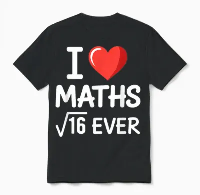 Mathe I Love Maths Forever Mathematik Wortspiel Mathelehrer Unisex T-Shirt - Black