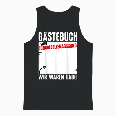 Jga Bräutigam Kostüm Gästebuch Junggesellenabschied Männer Unisex Tank Top - Black