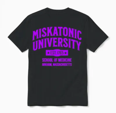 Miskatonic University School of Medicine Unisex T-Shirt - Black
