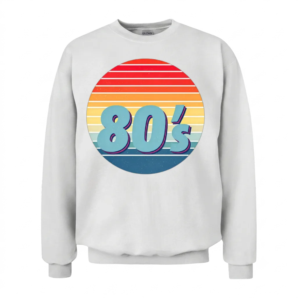 Retro 80s Unisex Sweatshirt - White