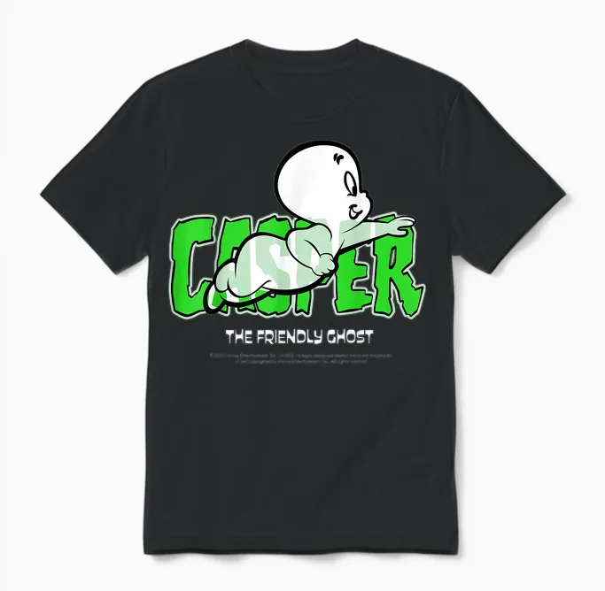 Casper Movie Merch the Friendly Ghost Classic Unisex T-Shirt in Black