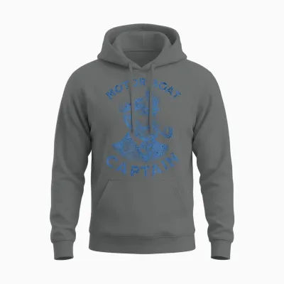 Funny Motor Boat Captain Unisex Hoodie - Graphite Heather