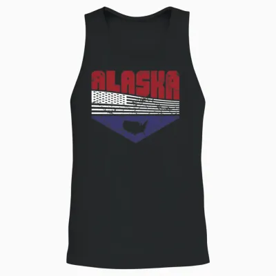 Retro Vintage Alaska Usa Unisex Tank Top - Black