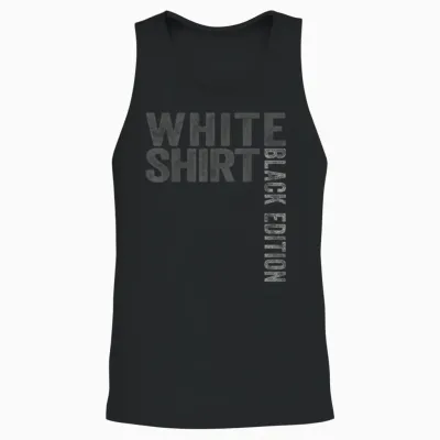 White Shirt Black Edition White Shirt Black Edition Unisex Tank Top - Black