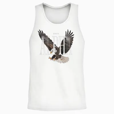 Hip Hop Y2k Vintage Retro Edgy Backprint Streetwear Adler Unisex Tank Top - White