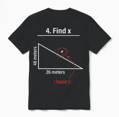 Find X Lustiger Spruch Mathe Spruch Mathematiker Geschenkide Unisex T-Shirt - Black