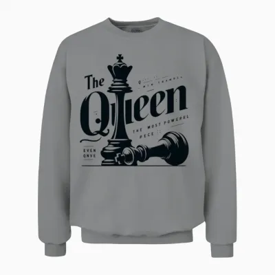 The Queen: Chess's Ultimate Power Unisex Sweatshirt - Sport Grey