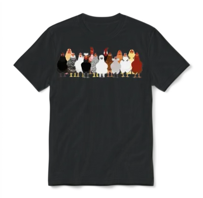 Women Chicken Shirt Chicken Unisex T-Shirt - Black