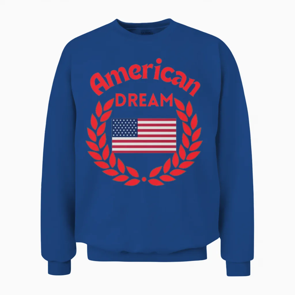 American Dream Usa Flag Original True Unisex Sweatshirt in Royal