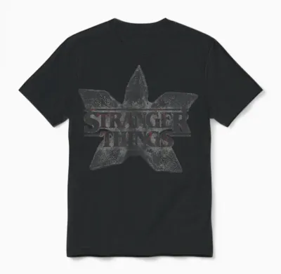 Stranger Things Demogorgon Flower Logo Unisex T-Shirt - Black