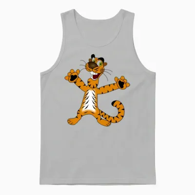 Funny Tiger Unisex Tank Top - Ash