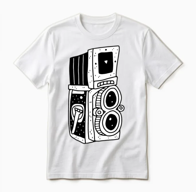 Retro Camera Photography Unisex T-Shirt in White