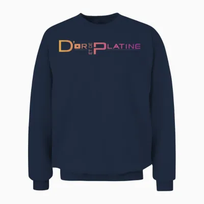 D&p Logo Gradient T-Shirt, Black, S Unisex Sweatshirt - Navy