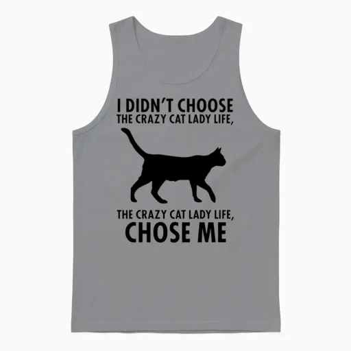 Crazy Cat Lady Lovers Unisex Tank Top in Sport Grey