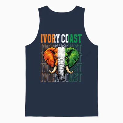Elfenbeinküste Fan Elefant Elfenbein Unisex Tank Top - Navy