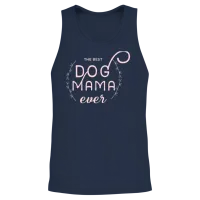 Dog Mom Shirt Dog Mama Gift Dog Lover Unisex Tank Top - Navy – 2