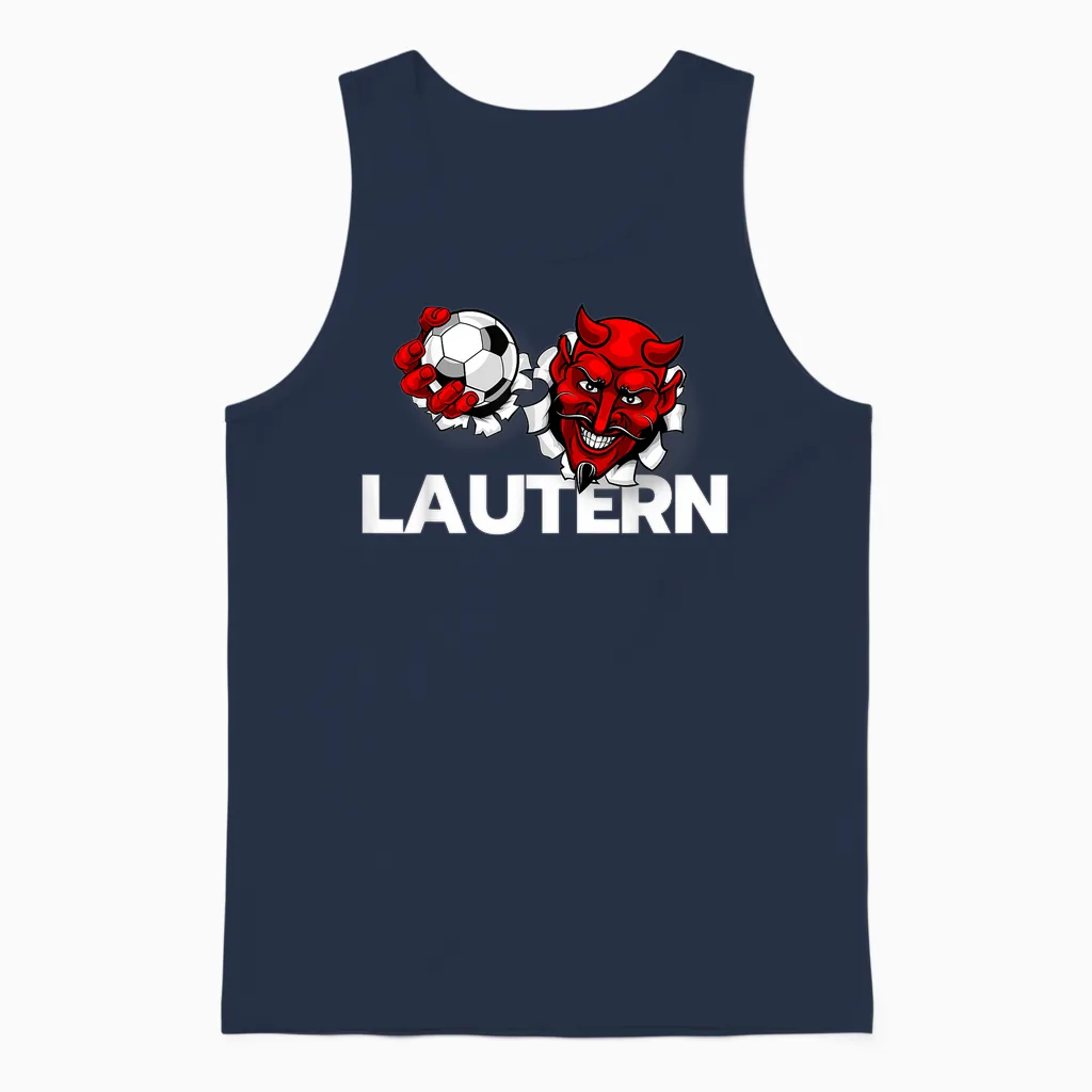 Football Lautern Verein Kaiserslautern Lautre Stadt Pfalz T-Shirt, Black Unisex Tank Top in Navy