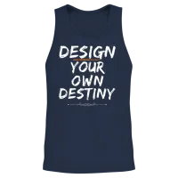 Design Your Own Destiny. Unisex Tank Top - Navy – 2