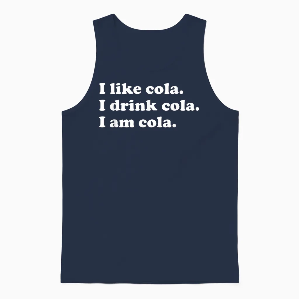Cola Lover Men's / Women's / Girls' / Boys' T-Shirt, Black, S Unisex Tank Top in Navy