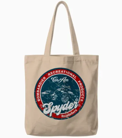 Can Am Spyder Retro Tote Bags - Natural