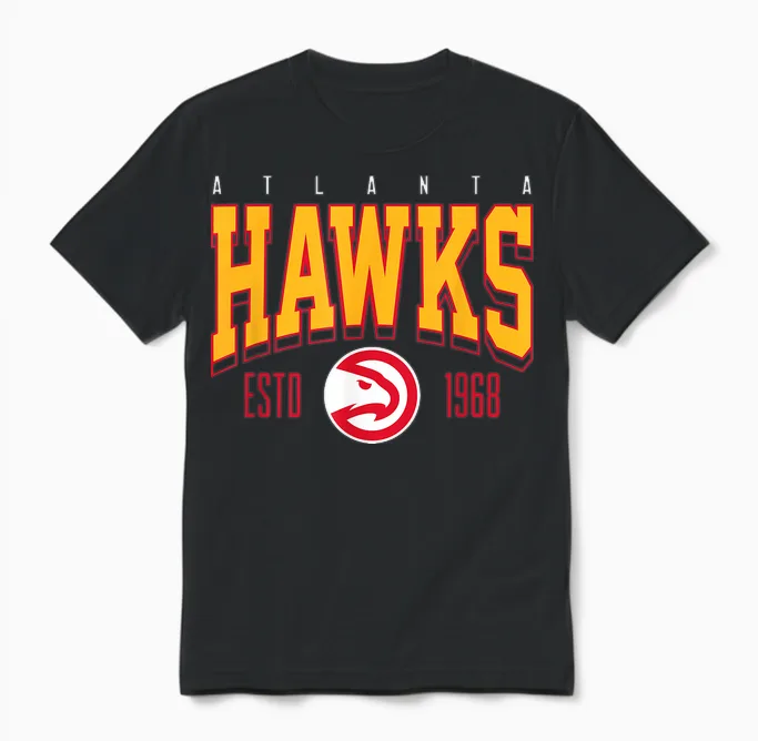 Nba Official Atlanta Hawks Battle Tested Unisex T-Shirt in Black