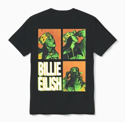 Offizielles Billie Eilish Hit Me Hard and Soft Fotoquadrate Unisex T-Shirt - Black