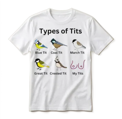 Types of Tits Unisex T-Shirt - White