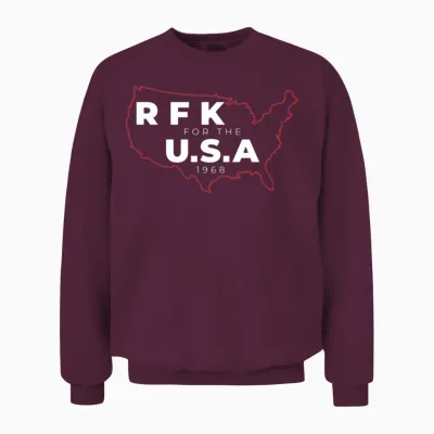 Rfk Campaign Robert F Bobby Kennedy Unisex Sweatshirt - Maroon