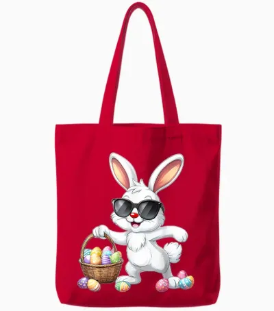 Lustiges Dabbing Bunny Ostern Happy Easter Für Jungen Mädchen Erwachsene Tote Bags - Red