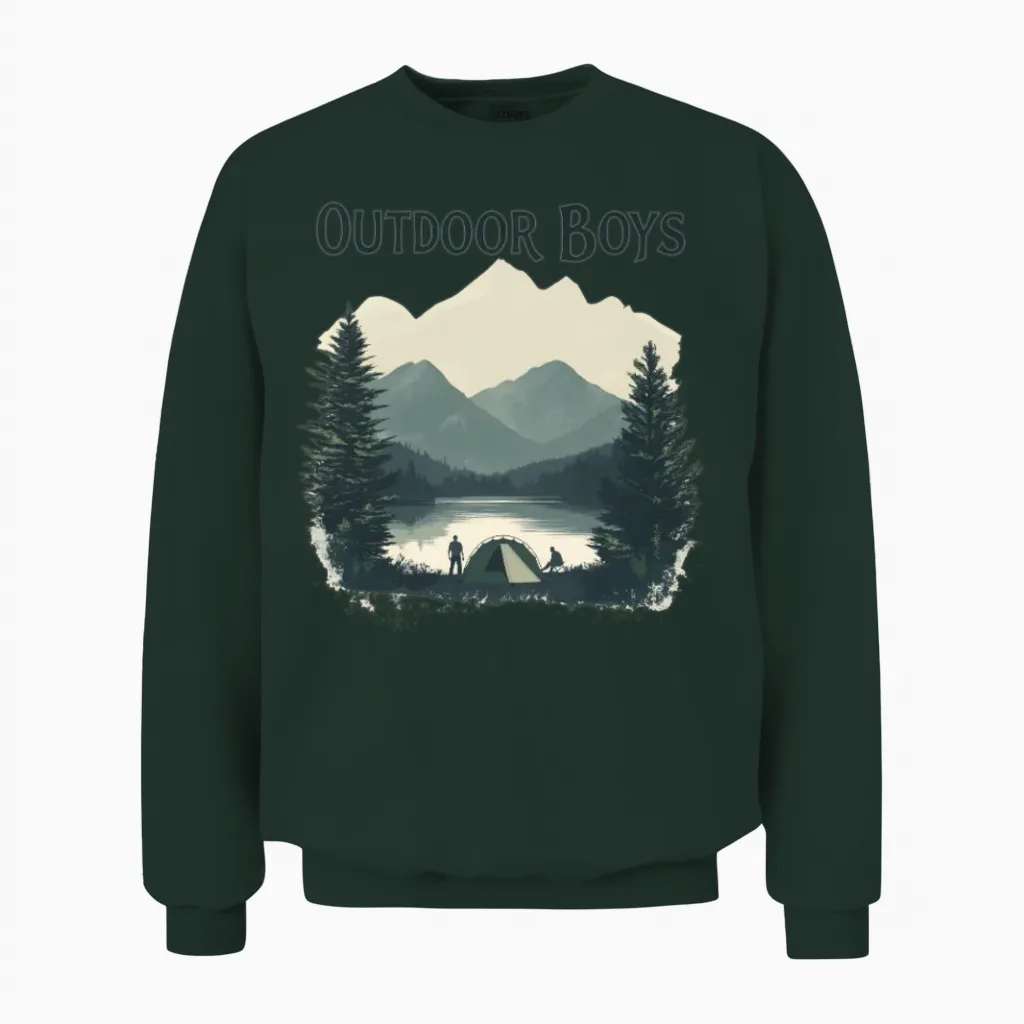 Outdoor Boys Unisex Sweatshirt in Forest